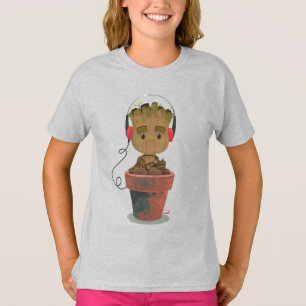 T-shirt Porter un casque Groot