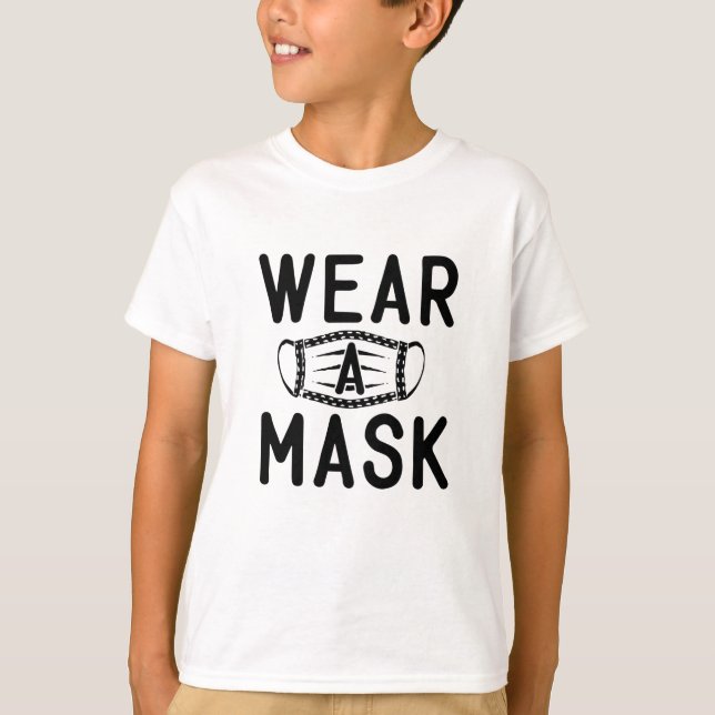 T-shirt Porter Un Masque Signal Simple Avertissement De Ba (Devant)