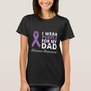 T-shirt Porter Violet Pour Mon Père Ruban Famille Amour Gu