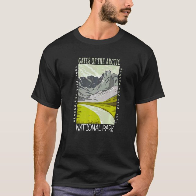 T-shirt Portes Du Parc National De L'Arctique Alaska Distr (Devant)