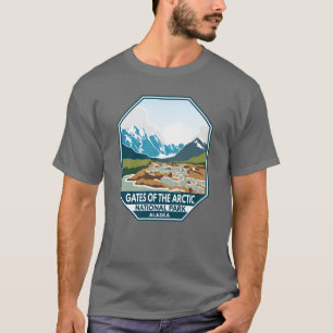 T-shirt Portes du parc national de l'Arctique Emblème rétr