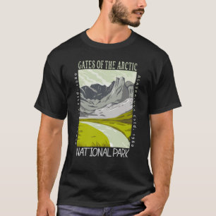 T-shirt Portes du parc national de l'Arctique Rétro en dét