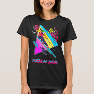 T-shirt Portes du soleil vibrant ski de fond rétro skieur