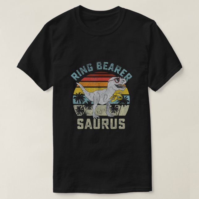 T-shirt Porteur de l'anneau Saurus Dinosaur Mariage (Design devant)