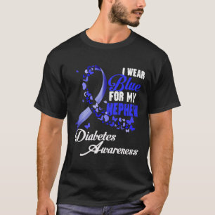 T-shirt Portez Bleu Pour Mon Neveu T1d Sensibilisation Au