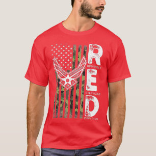 T-shirt Portez du rouge le vendredi Soutien des vétérans m