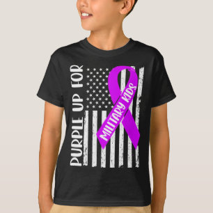 T-shirt Portez du violet pour les enfants militaires Enfan
