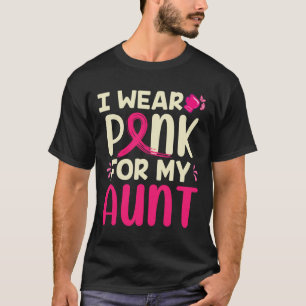 T-shirt Portez Le Rose Pour Ma Tante Ma Tante Cancer Du Se