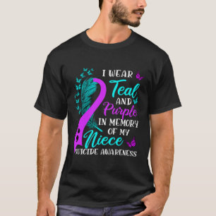T-shirt Portez Le Violet Turquoise En Mémoire De Ma Nièce
