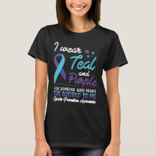 T-shirt Portez Turquoise Et Violet Pour Quelqu'Un Qui Veut
