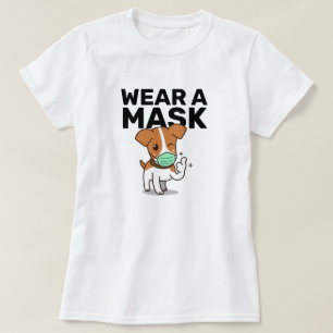 T-shirt Portez un maillot de chien mignon en Masque