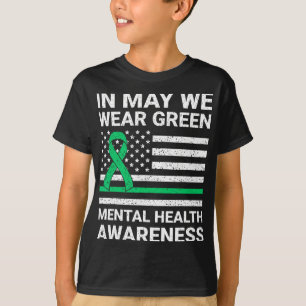 T-shirt Portez Vert Sensibilisation à la santé mentale 
