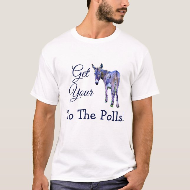 T-shirt Portez votre attention sur les sondages, l'humour  (Devant)