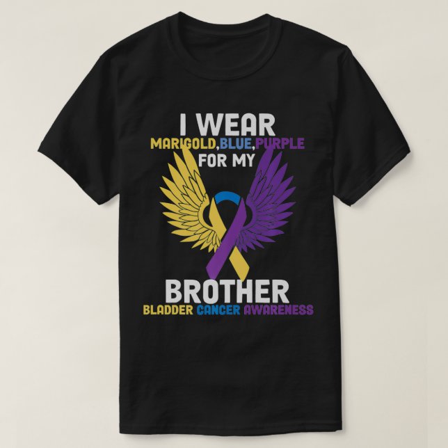 T-shirt Portez-Vous Pour Mon Frère Soutien Équipe I Cancer (Design devant)