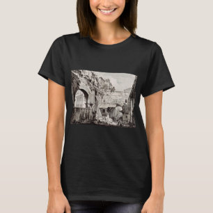 T-shirt Portique d'Octavie Rome Art en Noir et Blanc