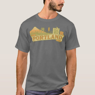 T-shirt Portland Banner City Design