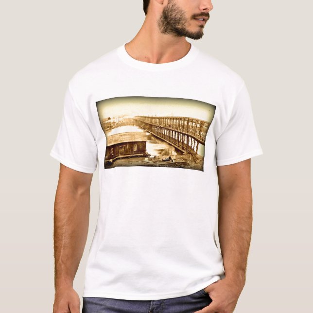 T-shirt Portland Bridge Antique 1890 (Devant)