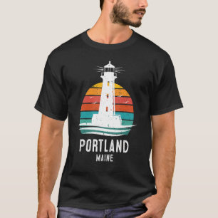 T-shirt Portland Maine Retro Vintage Lighthouse Idée 2