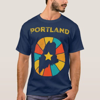 T-shirt Portland Maine Souvenir Vintage déshabillé 1