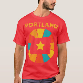 T-shirt Portland Oregon Souvenir Vintage désorganisé 1