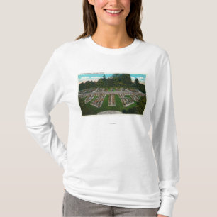 T-shirt Portland, OregonView des jardins d'essai de rose