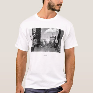 T-shirt Portland, OU vue de Broadway semblant du nord