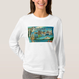 T-shirt Portland, scènes 2 de lettre d'OregonLarge