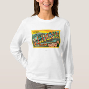 T-shirt Portland, scènes de lettre d'OregonLarge