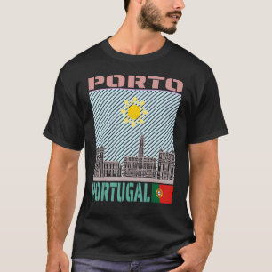 T-shirt Porto Portugal Skyline Country City Skyline Landm