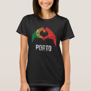 T-shirt Porto Portugal Ville Love Portugal Vintage Drapeau