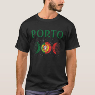 T-shirt Porto Portugal Ville Rétro Portugal Drapeau 2