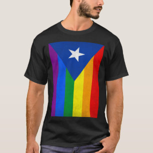 T-shirt Porto Rico Boricua Gay pride LGBT Rainbow Flag Vi