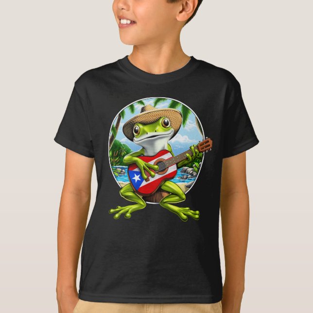 T-shirt Porto Rico Coqui Frog (Devant)