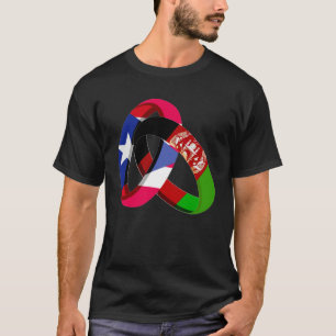 T-shirt Porto Rico Drapeau Afghanistan Grosse ceinture mar