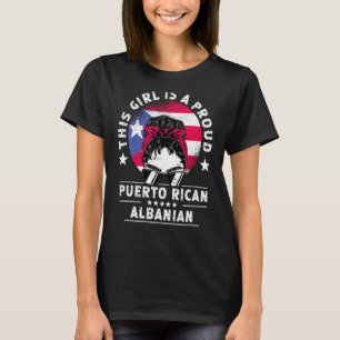T-shirt Porto Rico Drapeau Albanie Grosse Femme Fierté