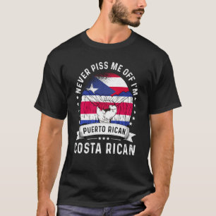 T-shirt Porto Rico Drapeau Costa Rica Grosse fierté de l'H