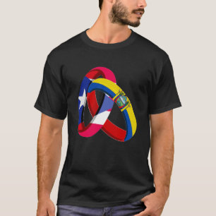 T-shirt Porto Rico Drapeau Equateur Gros Anneau Mariage Ma