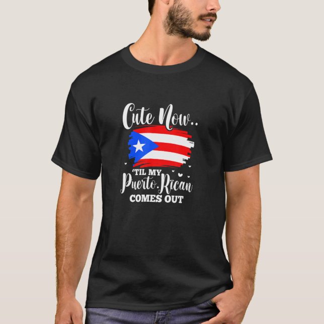 T-shirt Porto Rico Drapeau Jusqu'À Ce Que Mon Portoricain  (Devant)