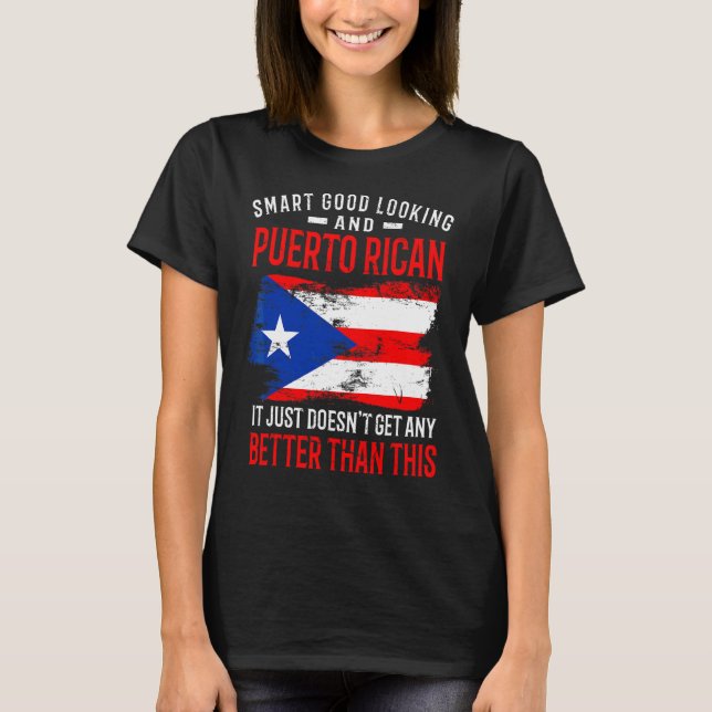 T-shirt Porto Rico Drapeau Smart Bon look Et Puerto Ric (Devant)