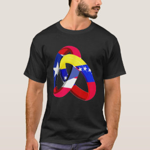 T-shirt Porto Rico Drapeau Venezuela Anneau de croissance 
