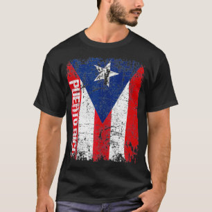 T-shirt PORTO RICO Drapeau Vintage Distorsion PORTO RICO