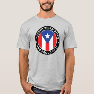 T-shirt Porto Rico est né et fier de lui