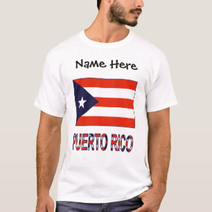 T-shirt Porto Rico et drapeau portoricain avec votre nom