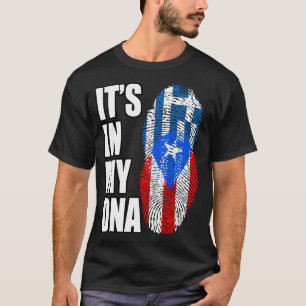 T-shirt Porto Rico Et La Grèce Mélangent L'ADN Patrimoine 