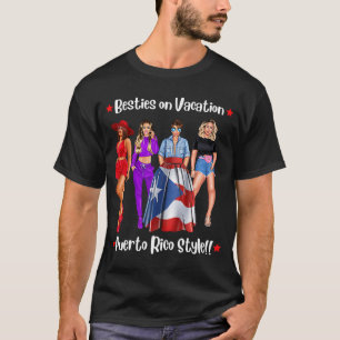 T-shirt Porto Rico Girls Trip Besties Le Week-End De Vacan