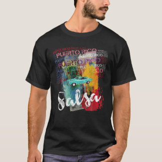 T-shirt Porto Rico Salsa Oldtimer Voiture T Chemise I Sals