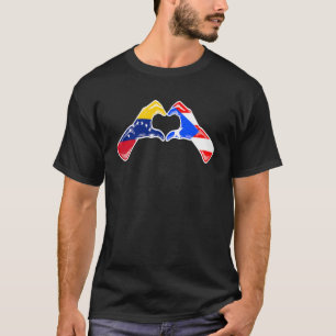 T-shirt Porto Rico Venezuela Drapeau Portoricain Vénézuéli
