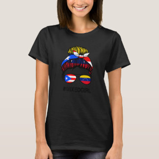 T-shirt Porto Rico Venezuela Drapeau Portoricain Vénézuéli