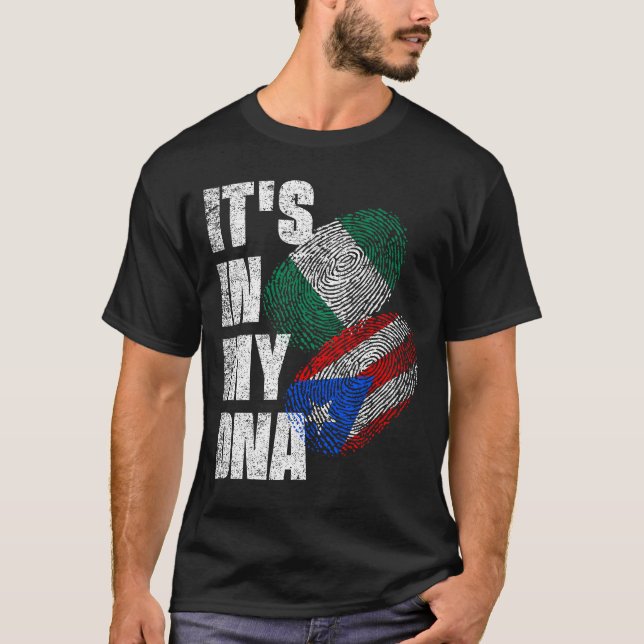 T-shirt Portoricain Et Nigérian Mélangent Le Drapeau Du Pa (Devant)