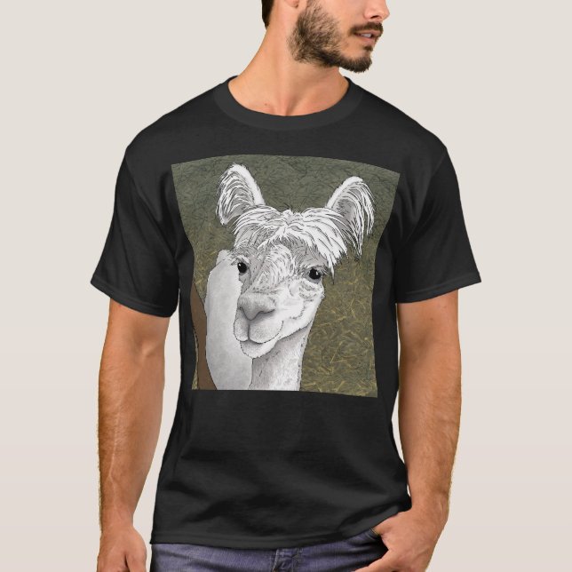 T-shirt Portrait Alpaca 2 (Devant)